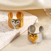 Wholesale Lady's Heartshaped Electroplated Stainless Steel Ring