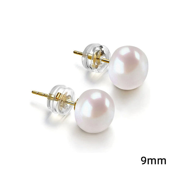 Wholesale Lady's Imitation Pearl Earrings Copper Geometric Electroplated