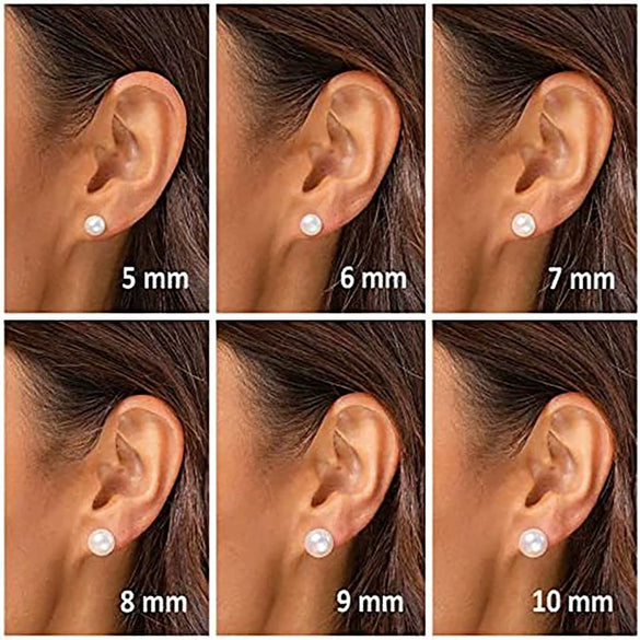 Wholesale Lady's Imitation Pearl Earrings Copper Geometric Electroplated