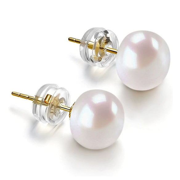 Wholesale Lady's Imitation Pearl Earrings Copper Geometric Electroplated