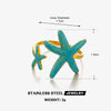 Wholesale Lady's Minimalist Stainless Steel Geometric Starfish Ring With Electroplating And Marine Element