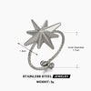 Wholesale Lady's Stainless Steel And Resin Geometric Eightpointed Star Ring With Electroplating