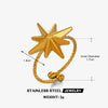 Wholesale Lady's Stainless Steel And Resin Geometric Eightpointed Star Ring With Electroplating