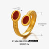 Wholesale Lady's Stainless Steel And Resin Geometric Oval Open Ring With Oil Drop Design And Electroplating