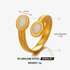 Wholesale Lady's Stainless Steel And Resin Geometric Oval Open Ring With Oil Drop Design And Electroplating