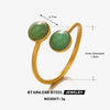 Wholesale Lady's Stainless Steel And Resin Geometric Round Ring With Electroplating Design