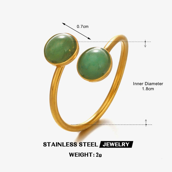 Wholesale Lady's Stainless Steel And Resin Geometric Round Ring With Electroplating Design