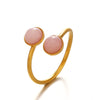 Wholesale Lady's Stainless Steel And Resin Geometric Round Ring With Electroplating Design