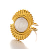 Wholesale Lady's Stainless Steel Geometric Round Ring With Retro Oil Dropping Design And Electroplating Process