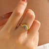 Wholesale Lady's Stainless Steel Titanium Steel Geometric Open Ring With Electroplating And Minimalist Design