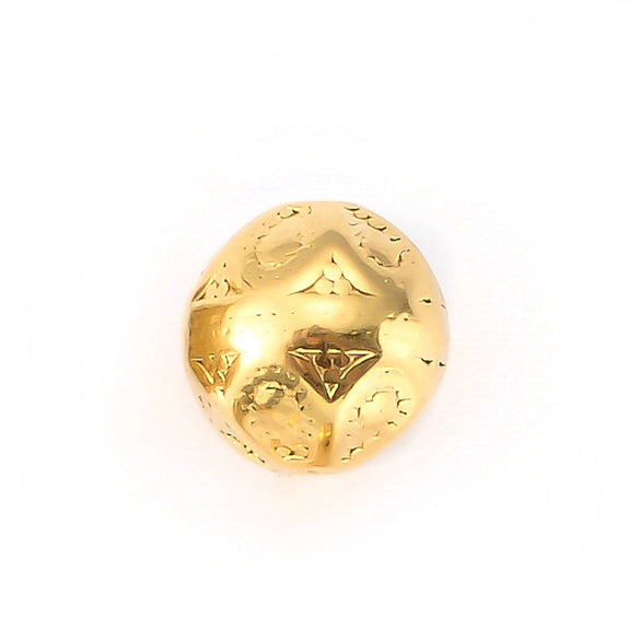 Wholesale Lantern Pumpkin Square Cut Flower Through Hole Stainless Steel Vacuum Plated Electroplated Beads For Diy Jewelry