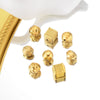 Wholesale Lantern Pumpkin Square Cut Flower Through Hole Stainless Steel Vacuum Plated Electroplated Beads For Diy Jewelry