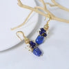 Wholesale Lapis Lazuli Earrings Geometric Fashion Natural Electroplating Jewelry For Women