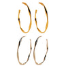 Wholesale Large Earrings Brass 925 Silver Needle Wave Pattern Twisted Line Design Electroplated