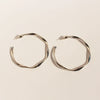 Wholesale Large Earrings Brass 925 Silver Needle Wave Pattern Twisted Line Design Electroplated