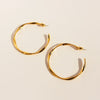Wholesale Large Earrings Brass 925 Silver Needle Wave Pattern Twisted Line Design Electroplated