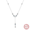 Wholesale Lasso Necklace S925 Sterling Silver Geometric Electroplating Light Luxury Women's Clavicle Chain