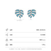 Wholesale Leaf Earrings S925 Sterling Silver Inlaid Turquoise