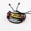 Wholesale Leather And Alloy Bracelet With Heart Pattern And Dripping Oil Treatment