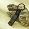 Wholesale Leather And Stainless Steel Hand Knitting Keychain Lanyard Ring With Antifading Metal Ring Original Design