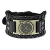Wholesale Leather Bracelet Retro Style With Chinese Dragon And Compass Pirate Pattern For Men
