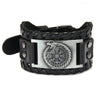 Wholesale Leather Bracelet Retro Style With Chinese Dragon And Compass Pirate Pattern For Men