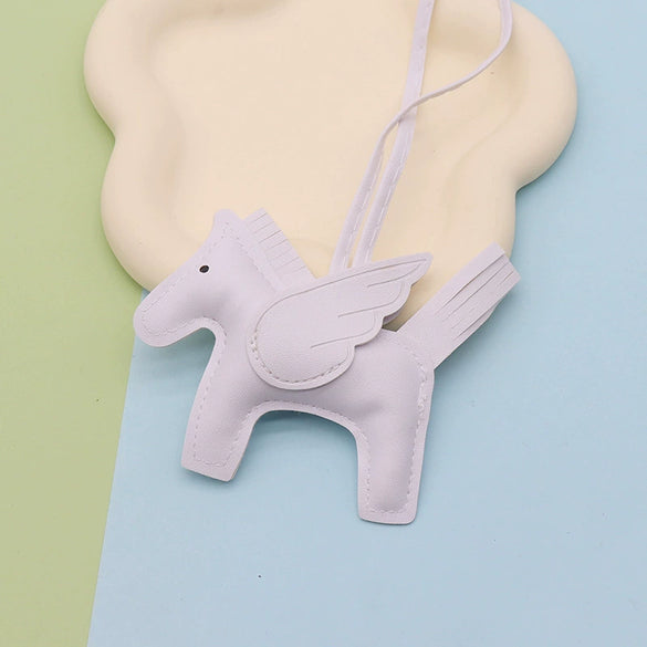 Wholesale Leather Cartoon Small Pegasus Pattern Creative Sturdy Backpack Keychain Pendant
