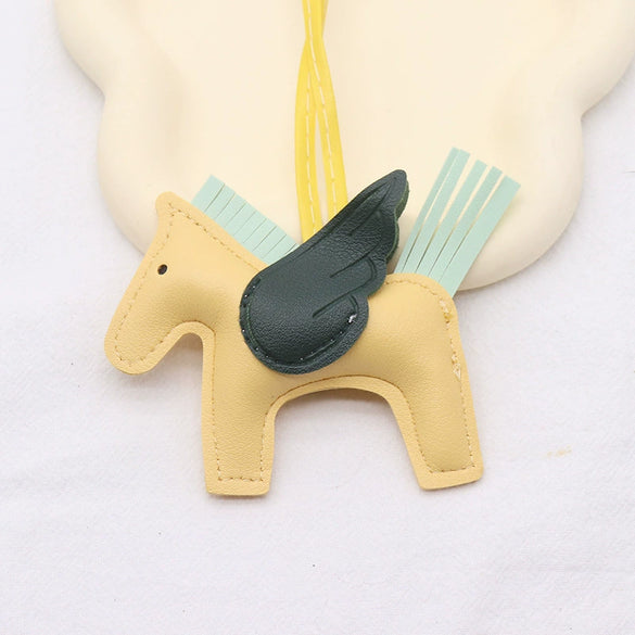 Wholesale Leather Cartoon Small Pegasus Pattern Creative Sturdy Backpack Keychain Pendant