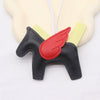 Wholesale Leather Cartoon Small Pegasus Pattern Creative Sturdy Backpack Keychain Pendant