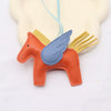 Wholesale Leather Cartoon Small Pegasus Pattern Creative Sturdy Backpack Keychain Pendant