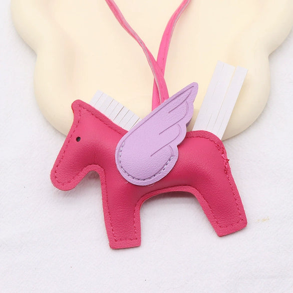 Wholesale Leather Cartoon Small Pegasus Pattern Creative Sturdy Backpack Keychain Pendant