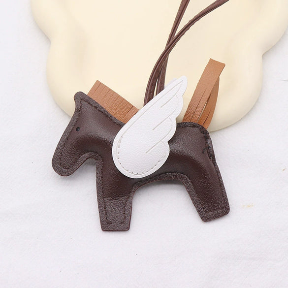 Wholesale Leather Cartoon Small Pegasus Pattern Creative Sturdy Backpack Keychain Pendant