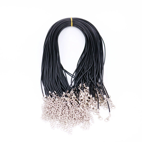 Wholesale Leather Rope Necklace Accessories Lanyard Diy Pendant Rope Handmade Wax Line Necklace Rope