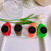 Wholesale Led Electronic Couple Watch Plastic Case Stainless Steel Buckle Silicone Strap Round Dial Leisure Style