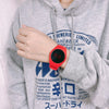 Wholesale Led Electronic Couple Watch Plastic Case Stainless Steel Buckle Silicone Strap Round Dial Leisure Style