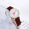 Wholesale Leisure Style Alloy And Imitation Leather Pink Round Quartz Watch With Arrow Piercing Heart Design For Female Students