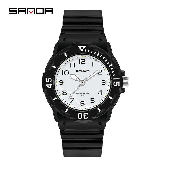 Wholesale Leisure Style Resin Case And Strap Round Dial Female Watch