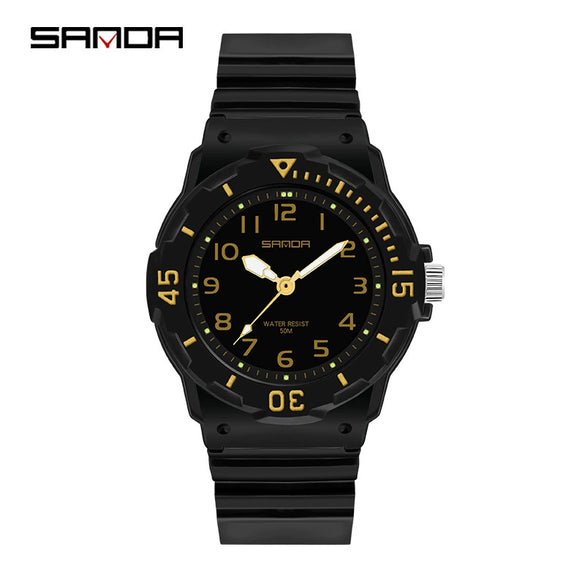 Wholesale Leisure Style Resin Case And Strap Round Dial Female Watch