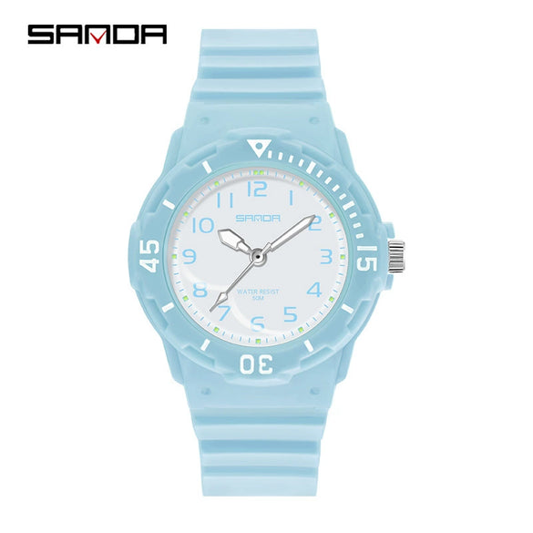 Wholesale Leisure Style Resin Case And Strap Round Dial Female Watch