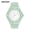 Wholesale Leisure Style Resin Case And Strap Round Dial Female Watch