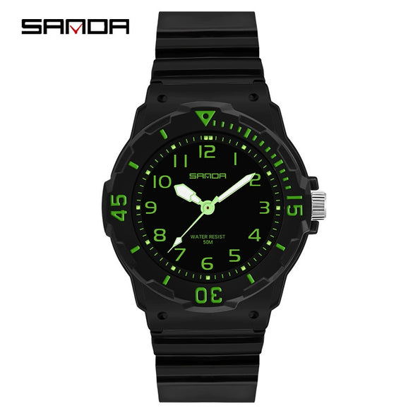 Wholesale Leisure Style Resin Case And Strap Round Dial Female Watch