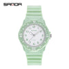 Wholesale Leisure Style Resin Case And Strap Round Dial Female Watch