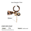 Wholesale Leopard Print Stainless Steel And Titanium Steel Electroplated Pendant Necklace And Accessories Set For Women