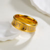 Wholesale Let Them Unisex Rings Titanium Steel Geometric Electroplated
