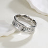 Wholesale Let Them Unisex Rings Titanium Steel Geometric Electroplated