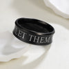 Wholesale Let Them Unisex Rings Titanium Steel Geometric Electroplated