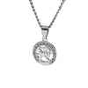 Wholesale Letter Love Stitching Sun Moon Hollow Pendant Titanium Steel Couple Necklace With Heart Geometric Pattern And Electroplating Treatment