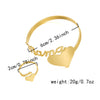 Wholesale Letter Mama Bracelet And Ring Set Iron Electroplated Modern Minimalist Jewelry Accessories