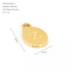 Wholesale Letter Pendant Jewelry Accessories Stainless Steel Oval Doublesided Polished