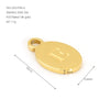 Wholesale Letter Pendant Jewelry Accessories Stainless Steel Oval Doublesided Polished